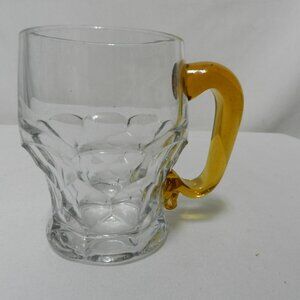 Vintage Viking Glass Amber handle mug cup